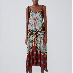 Zara maroon print dress